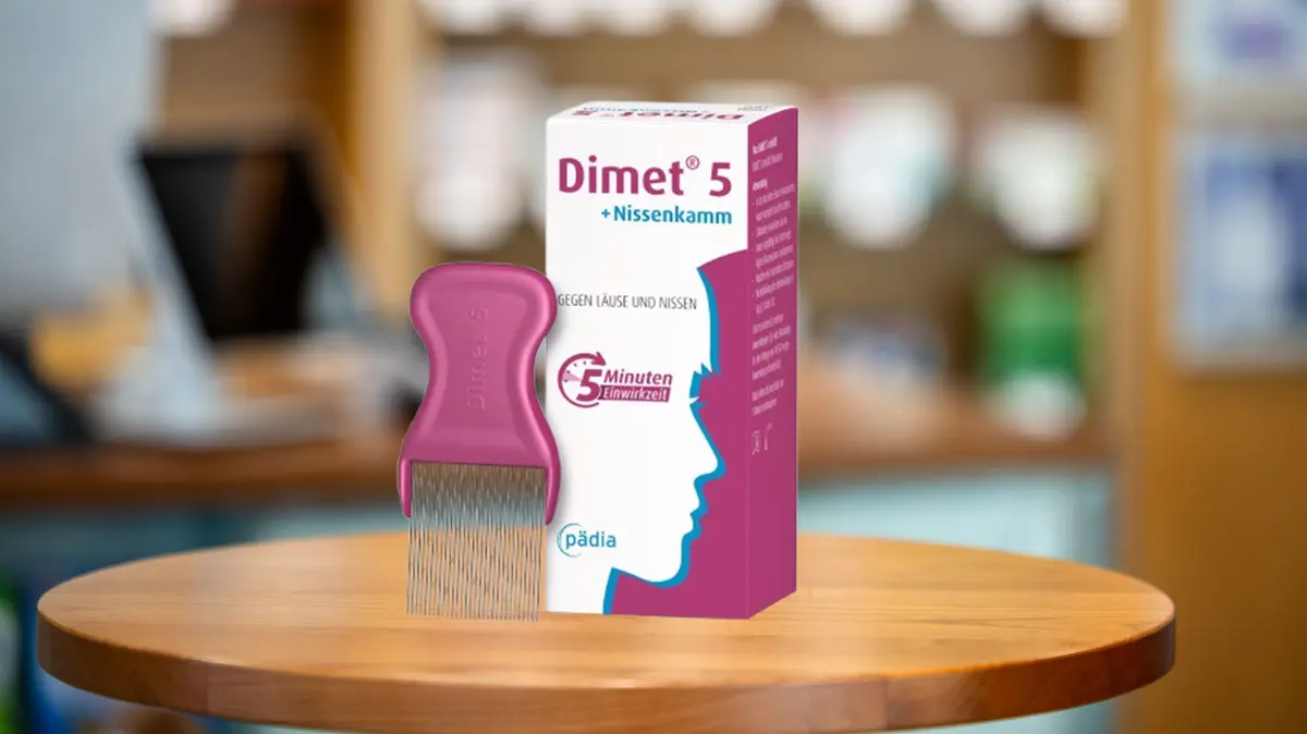 Verpackung Dimet® 5 mit Nissenkamm auf dem HV-Tisch