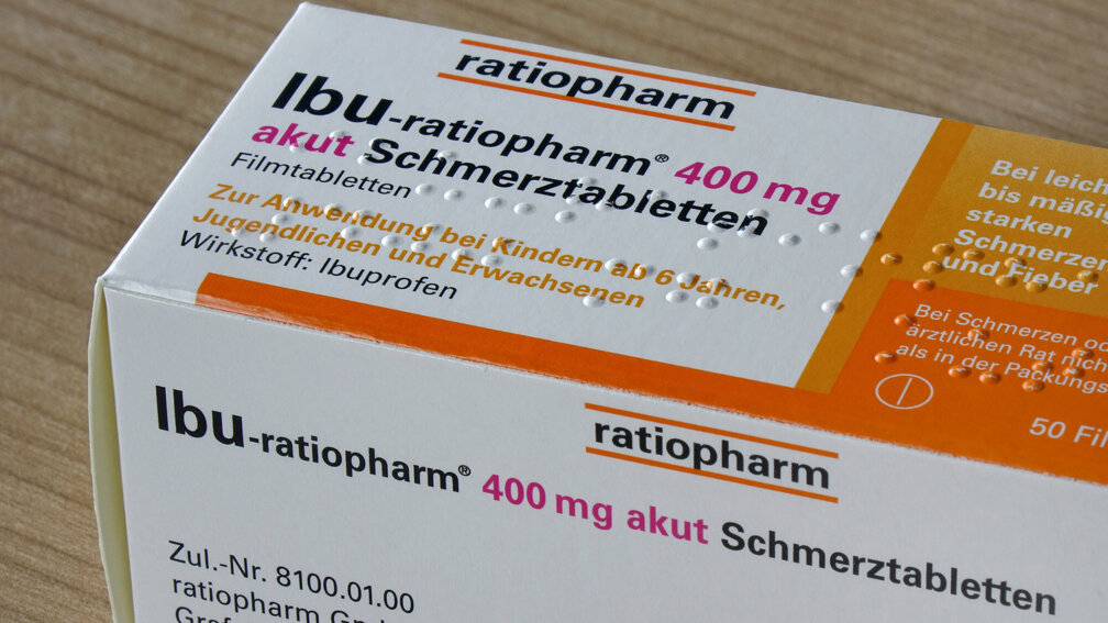 Schachtel Ibuprofen ratiopharm 400 mg Tabletten