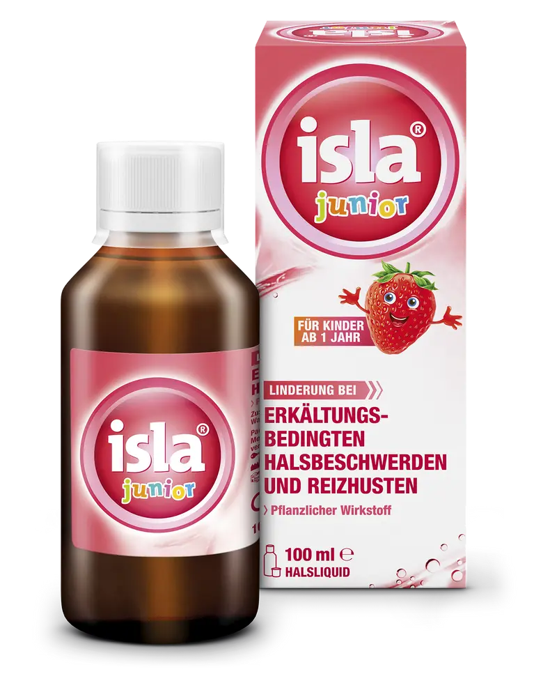 Packshot mit Flasche von isla Junior
