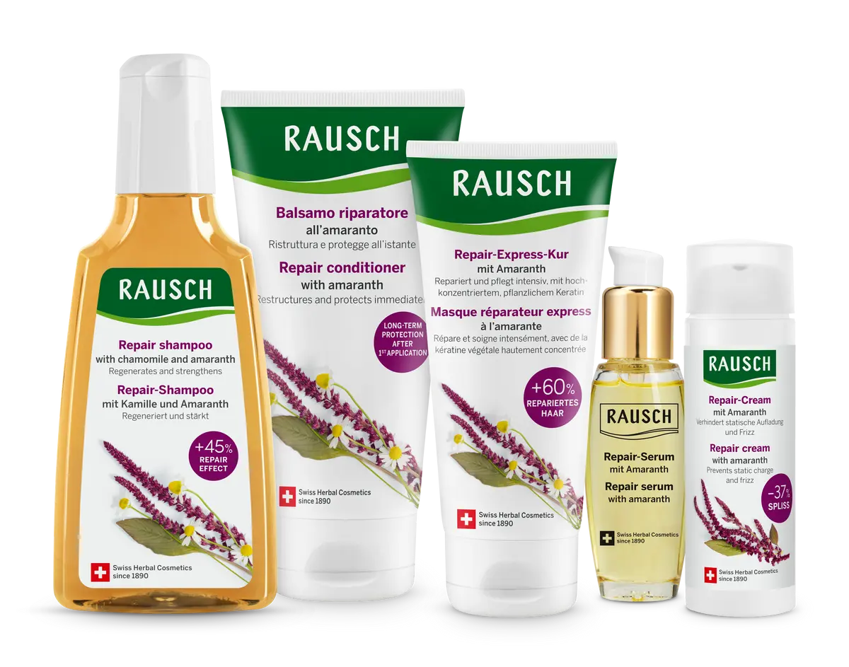 Packshots Produktlinie Rausch Repair Linie