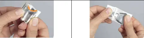 Tablette wird aus Blister entnommen