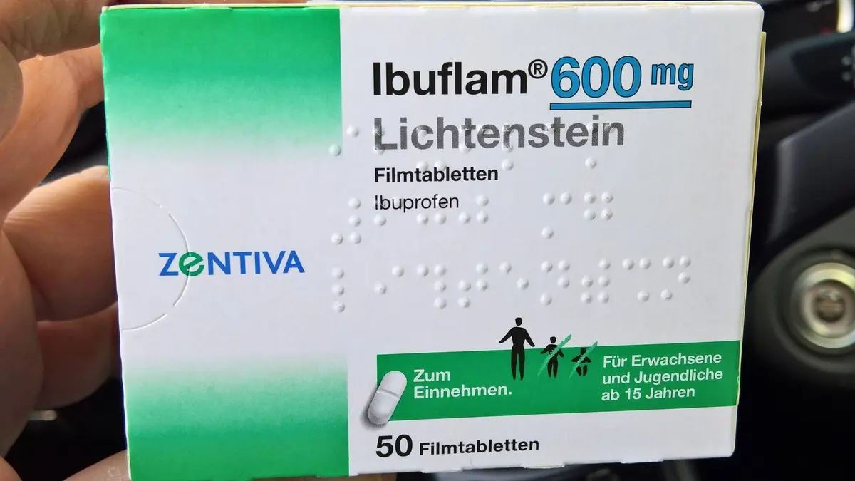 Verpackung Ibuflam 600 mg Lichtenstein 50 Filmtabletten