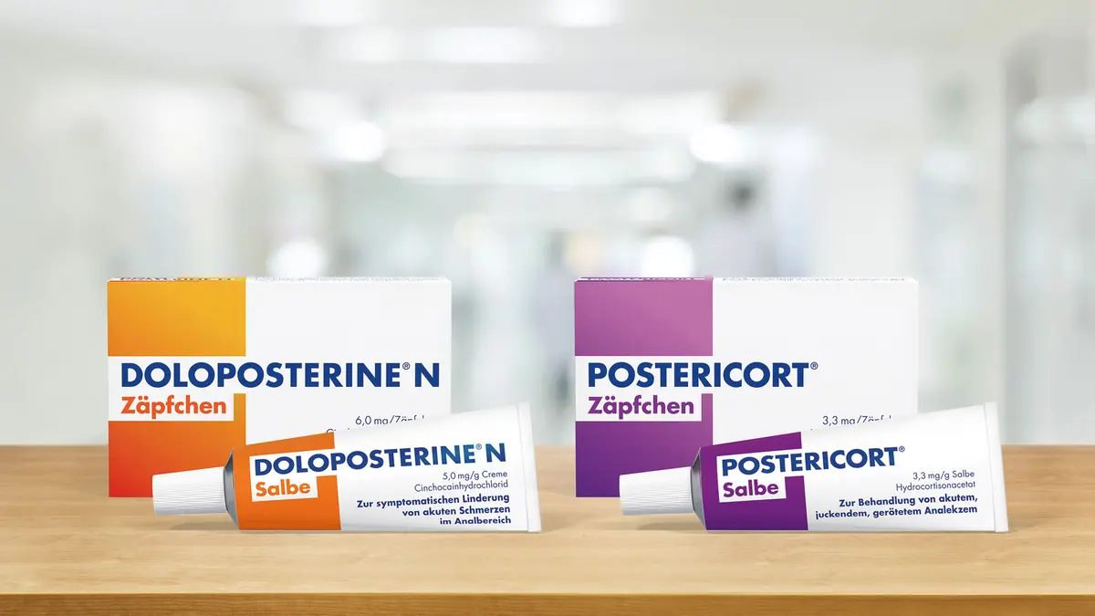 Verpackung von Doloposterine und Postericort