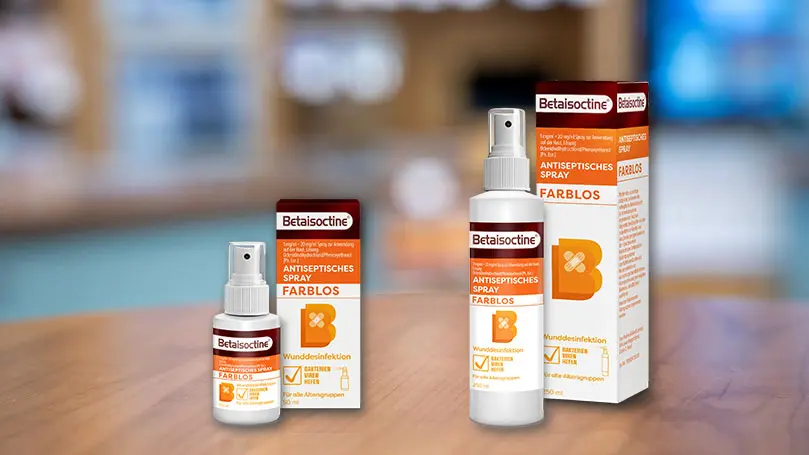 Falschen und Packungen der neuen Betaisoctine-Produkte