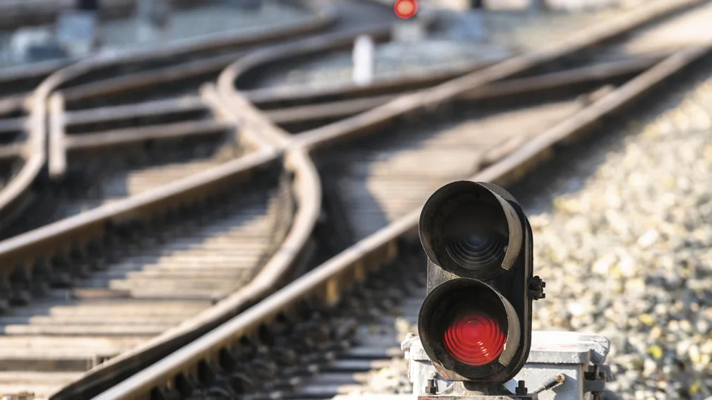 Gleissignal auf rot