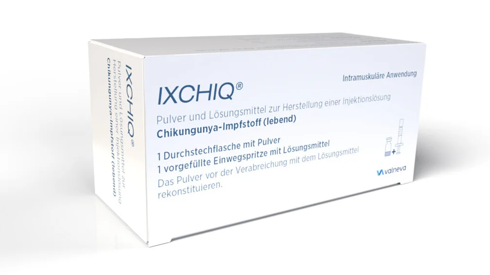 Verpackung von Chikungunya-Impfstoff Ixchiq