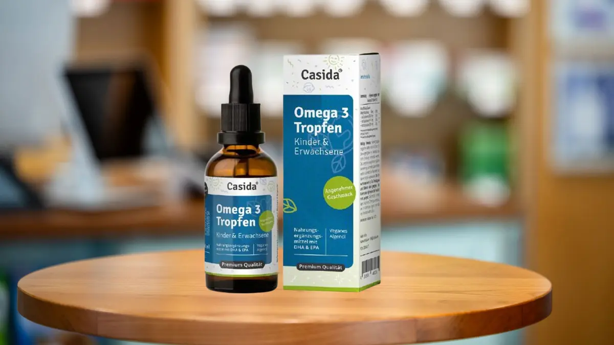 Verpackung Omega-3-Tropfen von Casida
