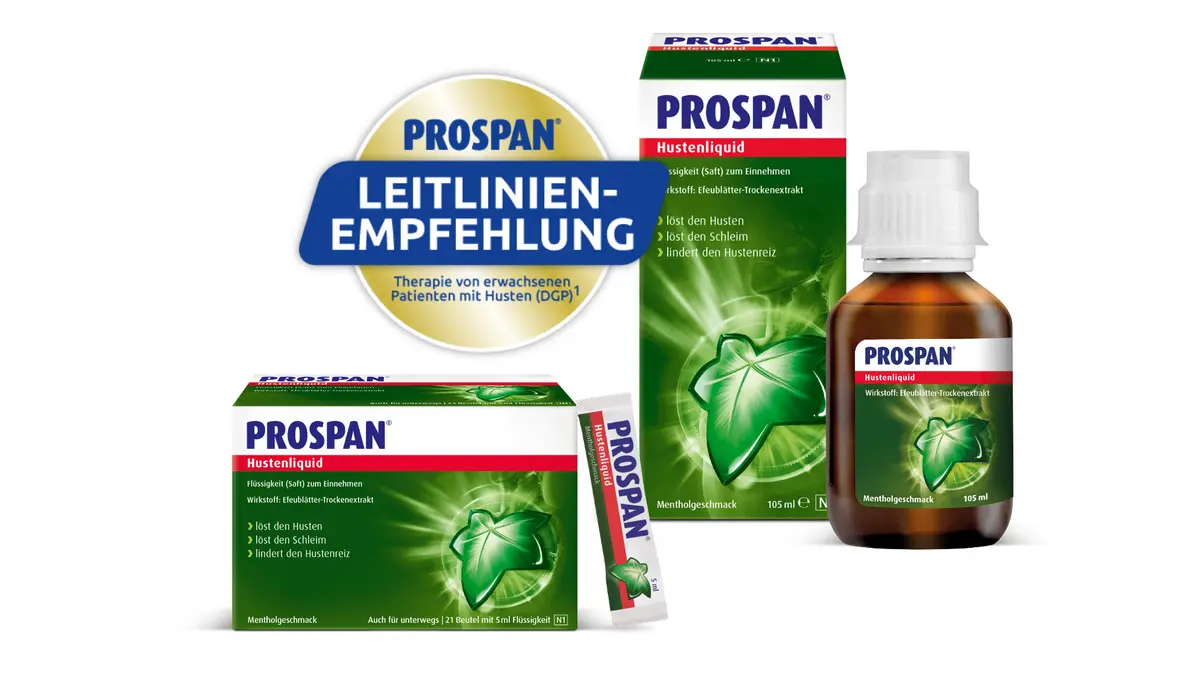 Packshots von Prospan-Arzneimitteln