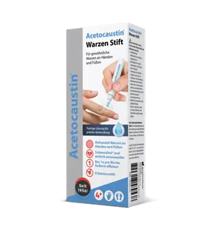 Packung von Acetocaustin Warzen Stift